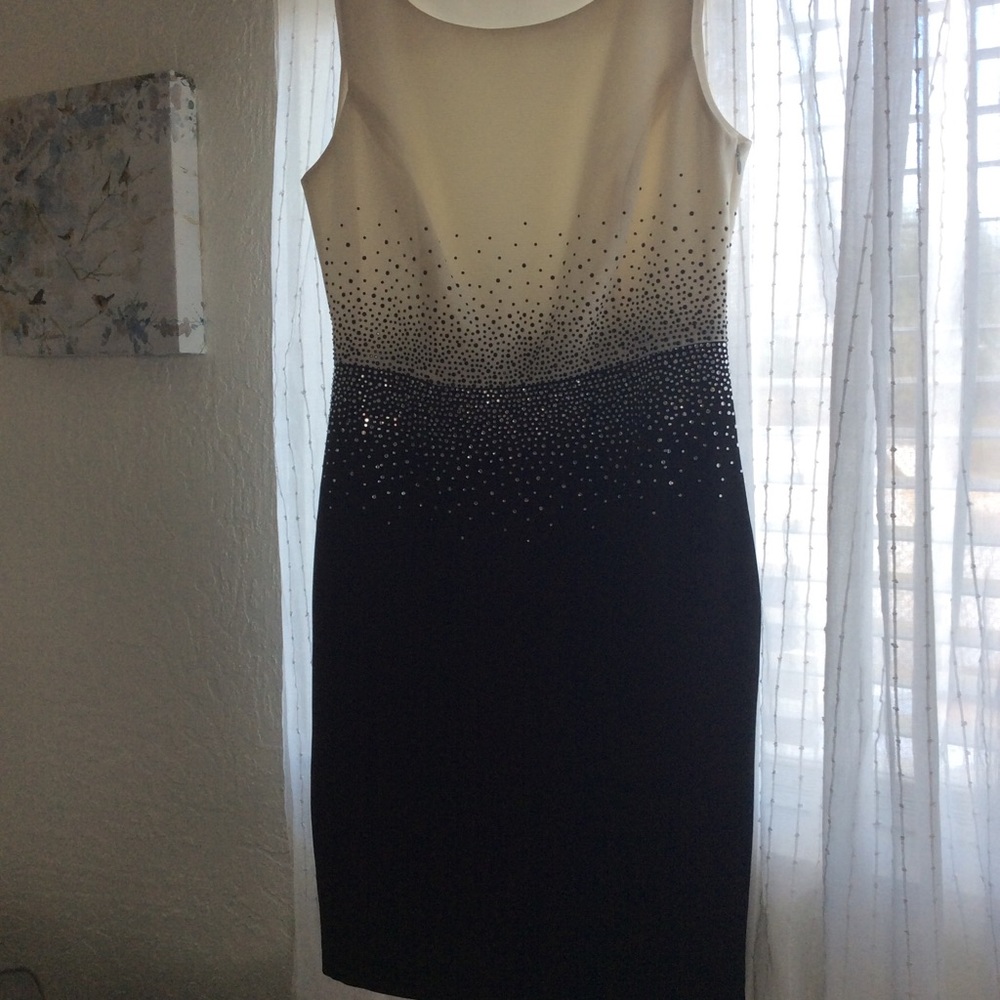 Calvin Klein Black & White Sequin Dress! 🖤 - Picture 3 of 4